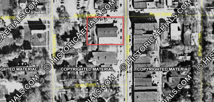 Center Theatre - 1955 Aerial Photo (newer photo)
